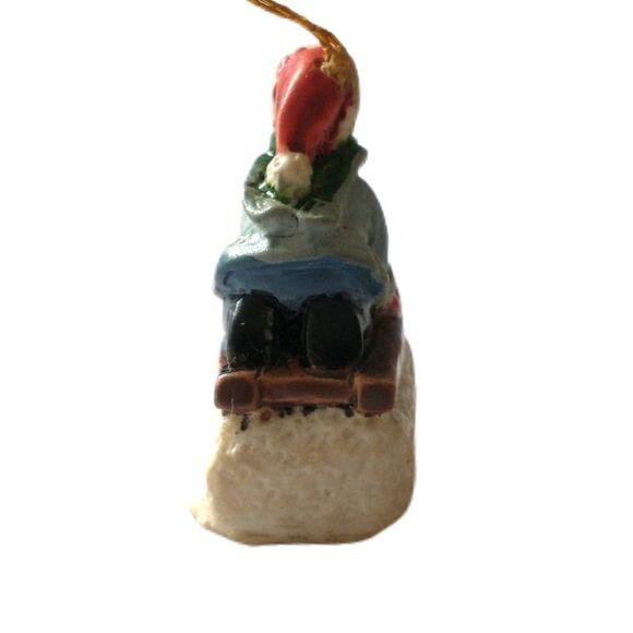 Vtg Micro Mini Boy Sledding Ornament Victorian Style Christmas Christmas Tree. - Picture 6 of 12